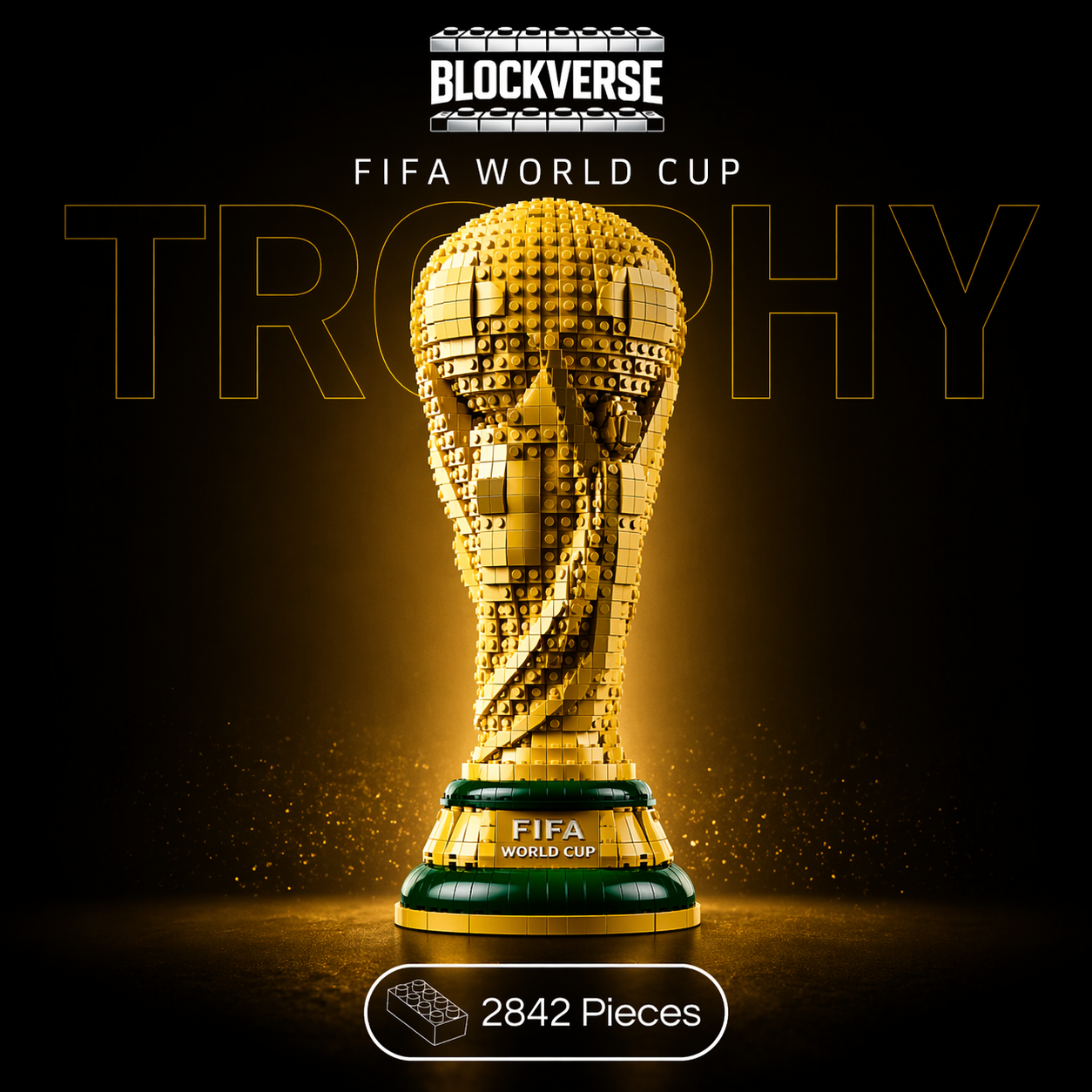 Golden Championship Trophy Building Set – 2842 Pieces